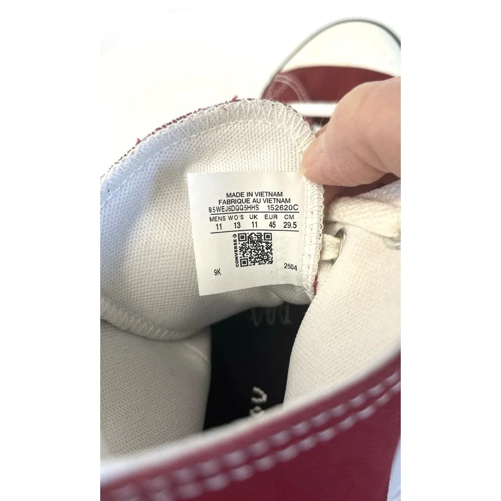 Converse Chuck Taylor All Star High Top Maroon Men's 11 Limited Edition
